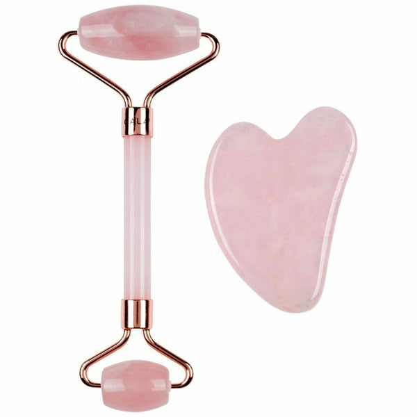 Cala Rose Quartz Facial Roller & Gua Sha Set Cala Rose Quartz Facial Roller & Gua Sha Set