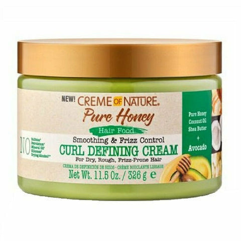 Creme of Nature Hair Care Creme of Nature:Pure Honey Hair Food Smoothing & Frizz Control Curl Defining Cream 11oz