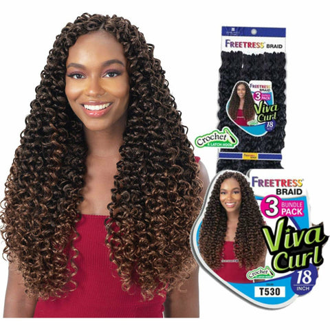 FreeTress Crochet Hair FreeTress: 3X Viva Curl 18" Crochet Braids