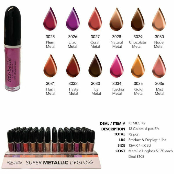 Iris Belle Super Metallic Lip Gloss Beauty Depot OStore