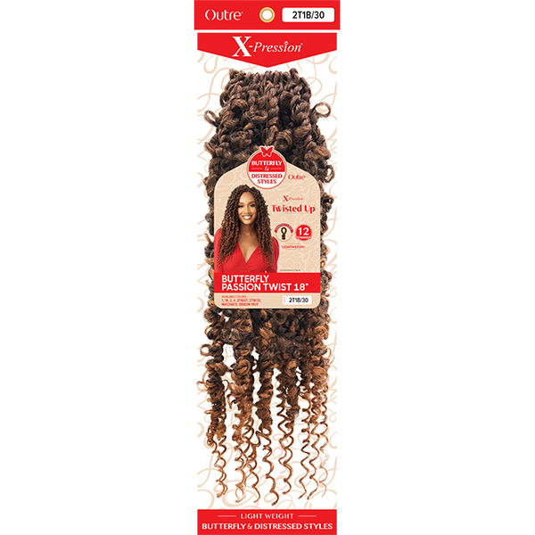 Outre: Xpression Twisted Up Butterfly Passion Twist 18 Crochet Braids –  Beauty Depot O-Store