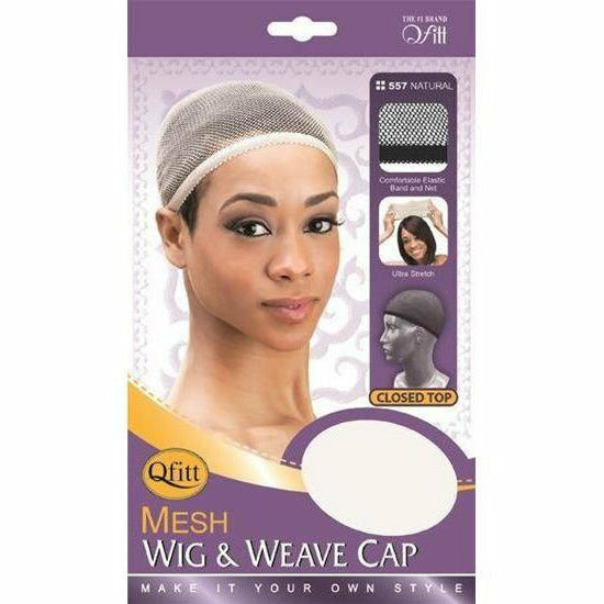 Qfitt Mesh Wig & Weave Cap (Natural) #557 (3 PACKS)