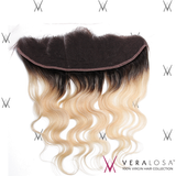 Vera Losa™ Virgin Human Hair 14" / #1B/613 Vera Losa™ Pre-Bleached 13x4 Lace Frontal - Body Wave #1B/613