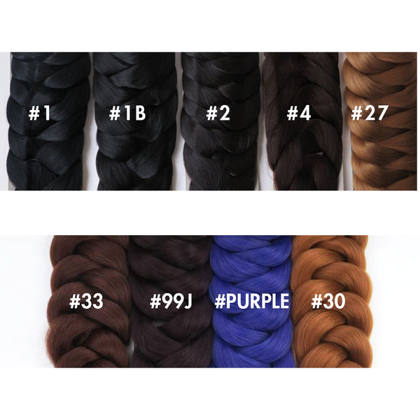 1 Premium X-Pression Ultra Braid 82 Synthetic Braiding Hair Color 1( Black)