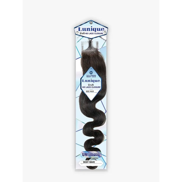 Sensationnel Hair Extensions Sensationnel: Lunique 2X6 HD Lace Closure Body Wave
