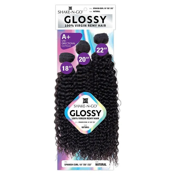 Shake N' Go Virgin Remi Hair Shake N' Go: Glossy Spanish Curl