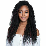 Afri-Naptural Crochet Hair #1 - Jet Black Afri-Naptural 3X PRE-STRETCHED WAVY SENEGAL TWIST 18”