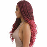 Afri-Naptural Crochet Hair #1 - Jet Black Afri-Naptural: Curly Ends Box Braid 18"