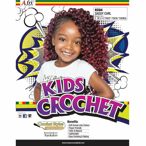 Afri-Naptural Crochet Hair Afri-Naptural Kids Crochet Sassy Curl (KC04)
