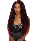 Afri-Naptural Crochet Hair #T1B/BURG Afri-Naptural: 3X Caribbean Spring Curl 22" (CB3P2204)