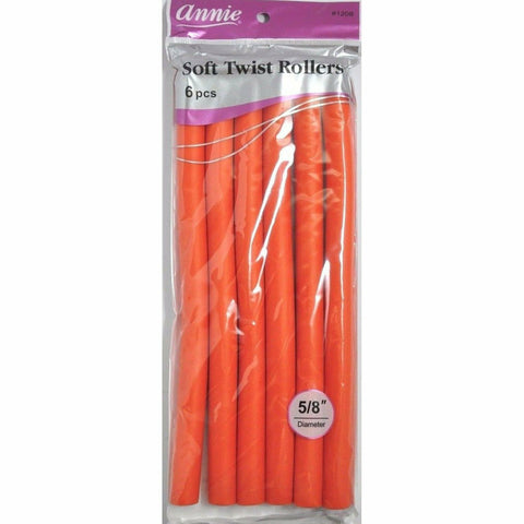 Annie Hair Accessories ANNIE: 10" Soft Twist Rollers 5/8" #1208