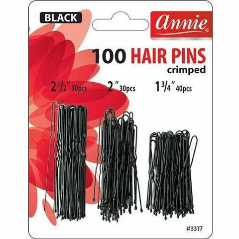 Annie Salon Tools Annie: 100 Hair Pins Crimped #3317
