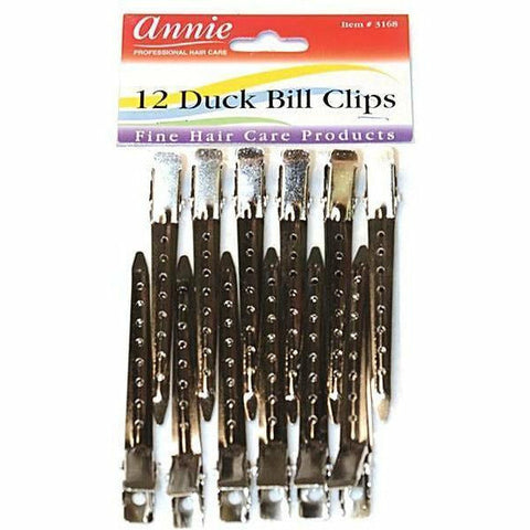 Annie Salon Tools Annie: 12 Duck Bill Clips #3168