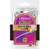 Annie Salon Tools Annie: 12 Premium Duck Bill Clips #3195