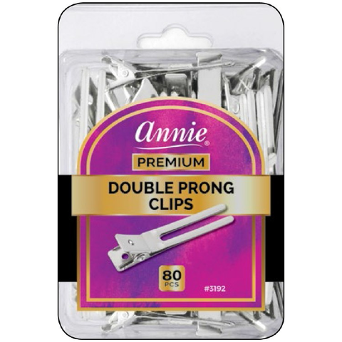 Annie Salon Tools Annie: 80 Double Prong Clips #3192