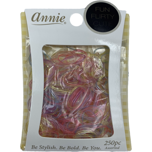 Annie: Clear Assorted Color Elastic Band #8554