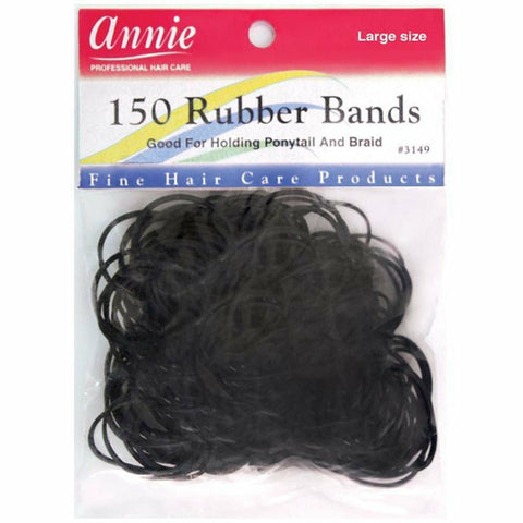 Professional Nail & Beauty Supplies - Rubber Bands Clear/ Black (500 Pcs)
