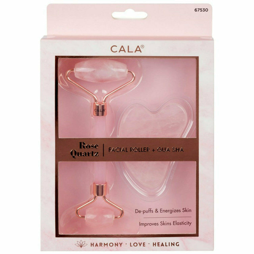 Cala :ROSE QUARTZ ROLLER + GUA SHA SET #67530 Beauty Depot O-Store Cala :ROSE QUARTZ ROLLER + GUA SHA SET #67530 Beauty Depot O-Store