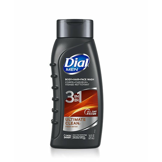 Dial Bath & Body Dial: Men Body+Hair+Face Wash Ultimate CLean 16oz