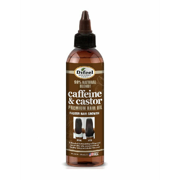 Difeel Hair Care Difeel: 99% Natural Premium Hair Oil Blend Caffeine & Castor Faster Hair Growth Hair Oil 8oz