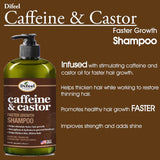 Difeel Hair Care Difeel: Caffeine & Castor Shampoo for Faster Hair Growth 12oz