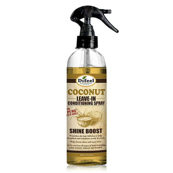 Difeel Hair Care Difeel: Coconut Oil Shine Boost Leave-In Conditioning Spray 6oz