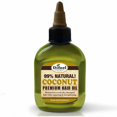 Difeel: Hemp 99% Natural Coconut  Hair Oil Pro-Growth 2.25oz