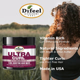 Difeel Hair Care Difeel: Ultra Curl with Argan & Shea Butter-Curl Boosting Hair Mask 12oz