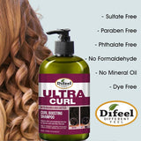 Difeel Hair Care Difeel: Ultra Curl with Argan & Shea Butter-Curl Boosting Shampoo 12oz