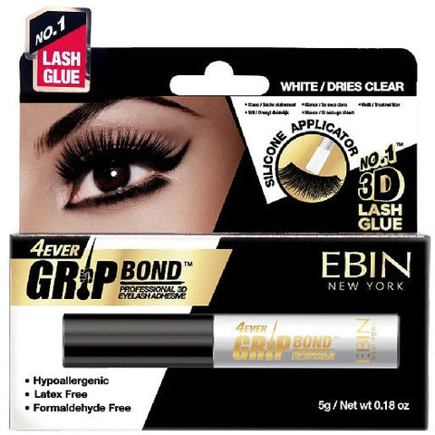 Ebin New York eyelashes EBIN: Grip Bond Latex-Free Lash Adhesive-White