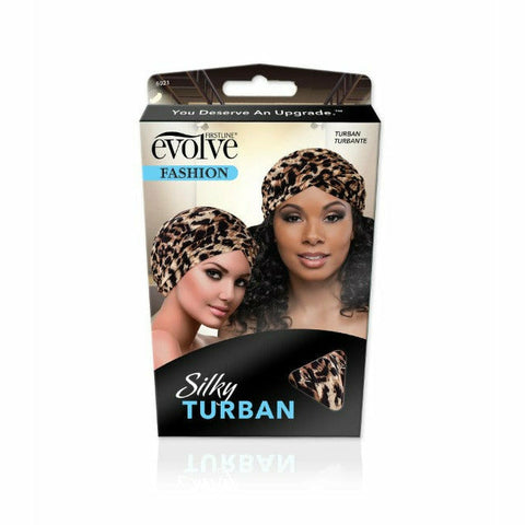 Firstline Hair Accessories Animal Print Evolve: Silky Fashion Turban
