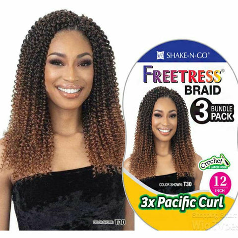 FreeTress Crochet Hair FreeTress: 3X Pacific Curl 12" Crochet Braids