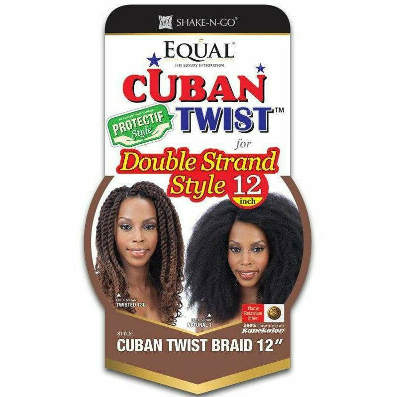 FreeTress Equal Cuban Twist Braid 24" Synthetic Hair Double Strand St