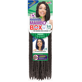 Janet Collection Crochet Hair #1- JET BLACK JANET COLLECTION 3S HAVANA BOX BRAID 14"