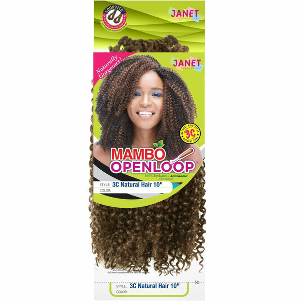 Janet Collection Crochet Hair Janet Collection: Mambo 2X 3C Natural Hair 10"