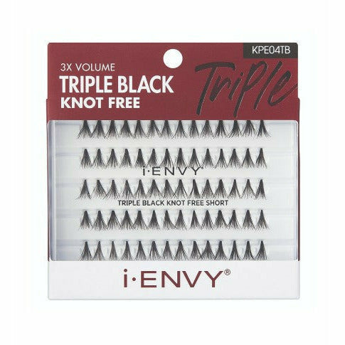 Kiss Cosmetics KPE04TB - Triple Black Short Kiss: i Envy Triple Black Knot Free Individual Lash Extensions