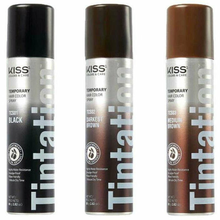  Kiss Tintation Temporary Color Spray Black 2.82 Ounce (Pack of  6) : Beauty & Personal Care