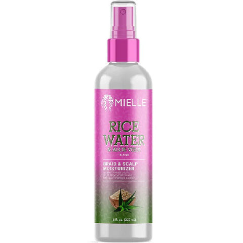 Mielle Organics Hair Care Mielle Organics: Rice Water & Aloe Vera Braid & Scalp Moisturizer 8oz