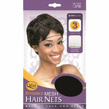 Qfitt Salon Tools #505 - Black Qfitt: Invisible Mesh Hair Nets 3pk