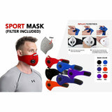 Sport Breathing Washable 2 Valves Face Masks