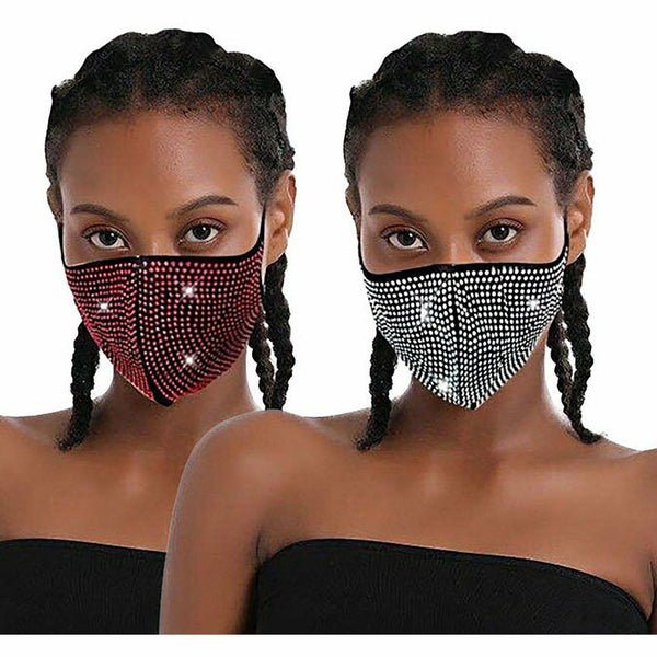 Stones and Studs Sparkle Rhinestone Reusable Face Masks
