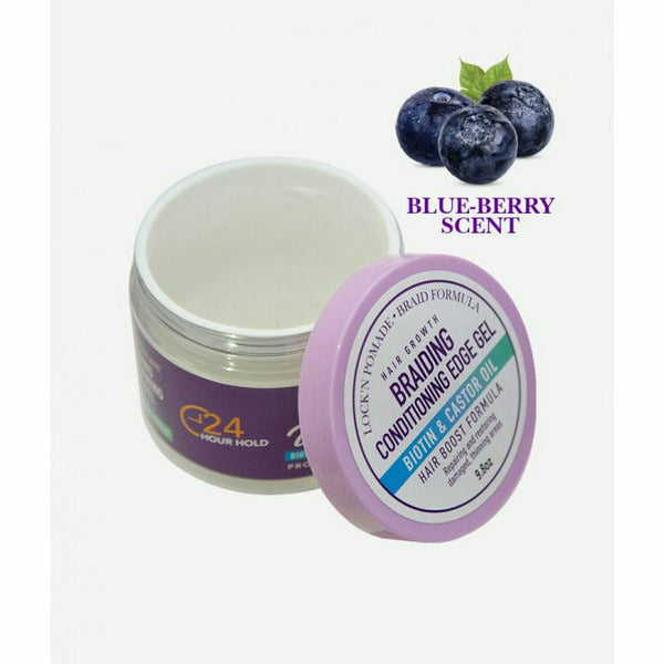R&B Wigs Hair Care Blueberry - 9.8oz The Girls: Hair Growth Braiding and Conditioning Gel with Rice Water, Biotin, & Castor Oil