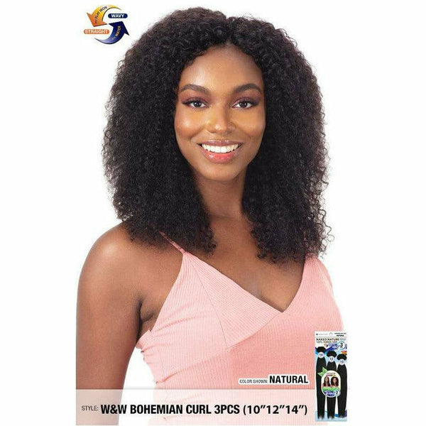 Shake N' Go Hair Extensions NATURAL Shake N' Go: Nature W&W Bohemian Curl 3PCS (10"12"14")