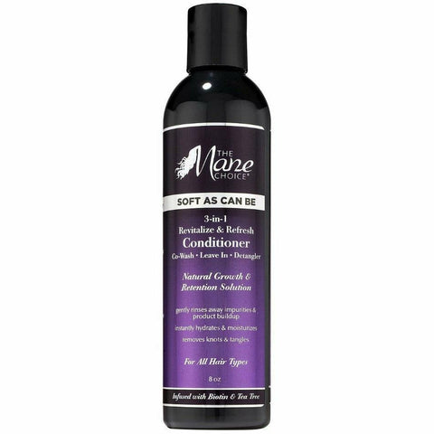 The Mane Choice Styling Product THE MANE CHOICE: Soft As Can Be Revitalize & Refresh 3-in-1 Co-Wash, Leave In, Detangler 8oz