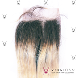 Vera Losa™ Virgin Human Hair 14" / #1B/613 Vera Losa™ Pre-Bleached 4x4 Swiss Lace Closure - Straight #1B/613