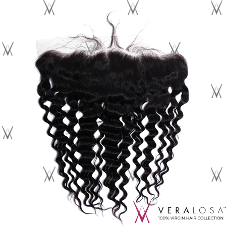 Vera Losa™ Virgin Human Hair 14" / Natural Color Vera Losa™ 13x4 Lace Frontal - Deep Wave